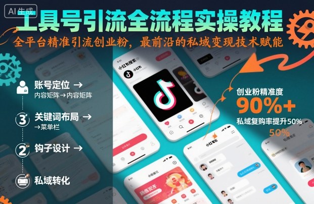 工具號引流全流程保姆級實操教程，全平臺精準引流創業粉，最前沿的私域變現技術賦能