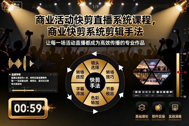 商業活動快剪直播系統課程,商業快剪系統剪輯手法