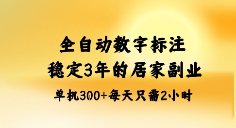 全自動數字標注，穩定3年的藍海項目，居家也能矩陣開干的副業，單機日入3張+【揭秘】