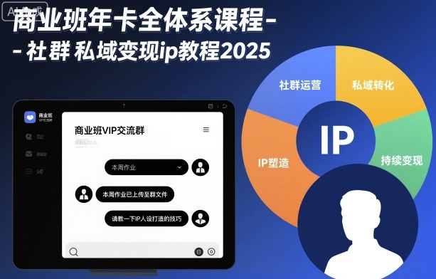 商業班年卡全體系課程-社群私域變現ip教程2025
