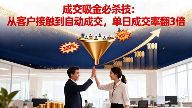 吸金成交營銷必殺技：從客戶接觸到自動成交，單日成交率翻3倍