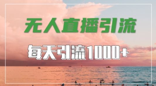 抖音快手視頻號全平臺通用，無人直播引流法，超暴力引流1000+高質量精準創業粉【揭秘】