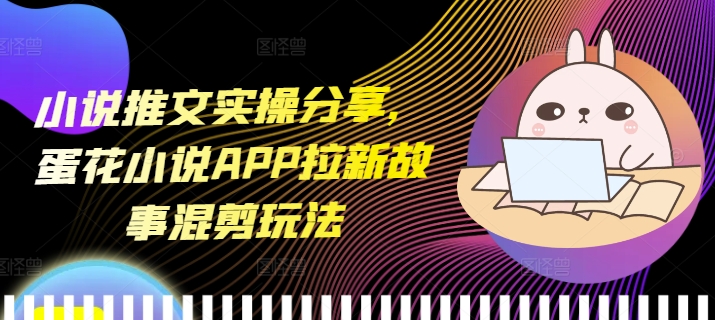 小說推文實操分享,蛋花小說APP拉新故事混剪玩法