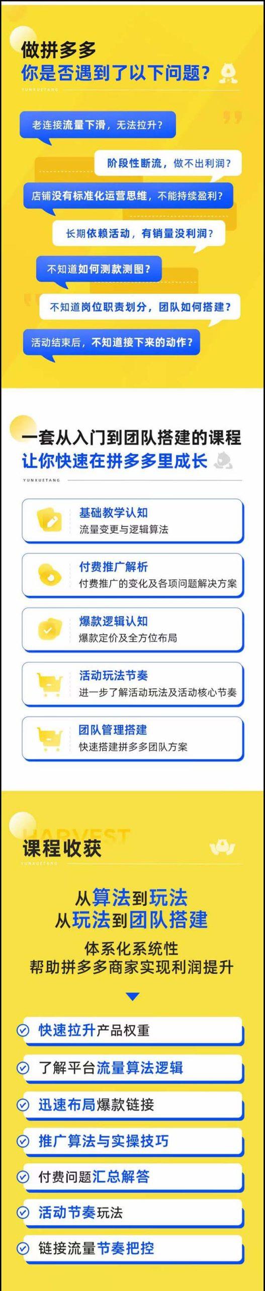 拼多多·進階課:極限拉升/盈利突破:從算法到玩法 從玩法到團隊搭建-18節