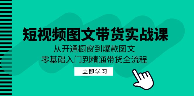 短視頻圖文帶貨實戰課:從開通櫥窗到爆款圖文,零基礎入門到精通帶貨
