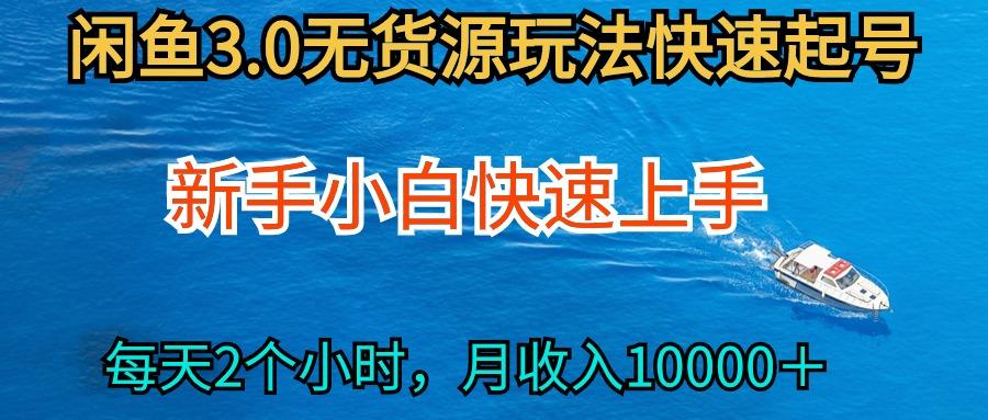 (9913期)2024最新閑魚無貨源玩法，從0開始小白快手上手，每天2小時月收入過萬