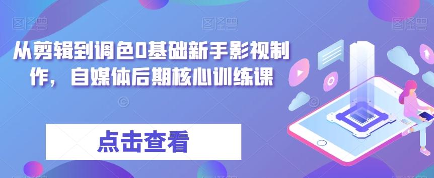 從剪輯到調色0基礎新手影視制作,自媒體后期核心訓練課