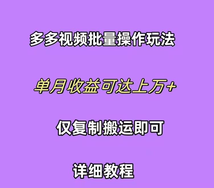 (10029期)拼多多視頻帶貨快速過爆款選品教程 每天輕輕松松賺取三位數(shù)傭金 小白必...