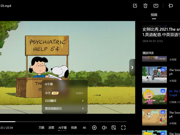 夸克網盤看視頻沒字幕如何解決？