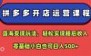 拼多多開店運營課程：藍(lán)海變現(xiàn)玩法，輕松實現(xiàn)睡后收入，零基礎(chǔ)小白也可日入5張