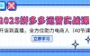 2025拼多多運營實戰課，從開店到直播，全方位助力電商人(40節課