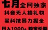7月最新風(fēng)口抖音無人直播純暴力擼音浪，不出鏡不說話，黑科技全自動運行，長期穩(wěn)定，日入1k【揭秘】