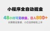 小程序全自動掘金，48小時可見收益，日入8張+長期穩(wěn)定靠譜，小白寶媽輕松上手【揭秘】