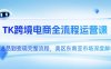 TK跨境電商全流程運營課，從選品到變現完整流程，美區東南亞市場深度解析
