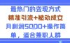 小眾賽道玩法：當下最熱門的變現方式，精準引流+被動成交月利潤5k+操作簡單，適合兼職人群