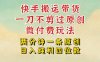 快手黑科技搬運帶貨，一刀不剪過原創，微付費投流玩法，輕松日入四位數…