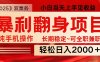日入2000+ 全網獨家娛樂信息差項目 最佳入手時期 新人當天上手見收益