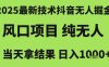 2025最新技術抖音無人掘金，風口項目，純無人，當天拿結果日入1k+【揭秘】