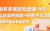 拼多多爆款復盤課-9月：實戰案例拆解+野路子方法論，快速掌握爆單新邏輯