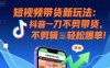 短視頻帶貨新玩法：抖音一刀不剪帶貨，不剪輯，純搬運(yùn)，新手也能輕松爆單!
