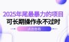 2025年尾最暴力的項目可長期操作永不過時