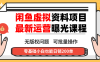 閑魚虛擬資料最新變現玩法，一人多店無需囤貨，多管道收益獨家玩法…