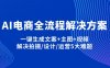 AI電商全流程解決方案,一鍵生成文案+主圖+視頻,解決拍攝/設計/運營5大難題