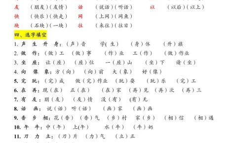 新一下語文期末必背知識點（10頁）