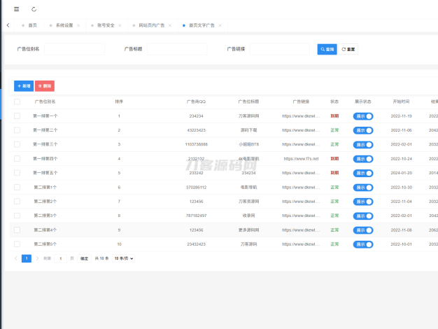 最新全開源版本 網站自助廣告投放系統源碼 附安裝教程